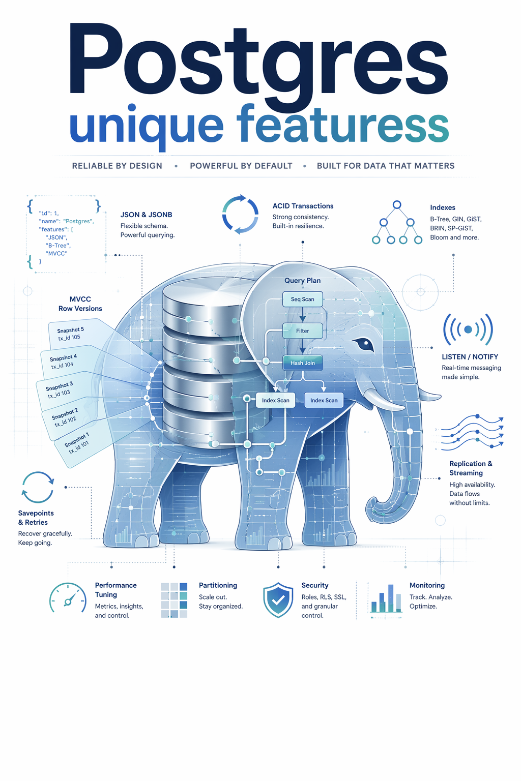 Generated book cover: a PostgreSQL internals title